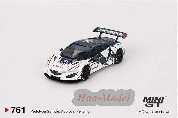 MINIGT 1/64 For Honda NSX GT3 EVO AlphaTauri Yuki Tsunoda 2023 Alloy Model Car Simulation Toy Boys Gift Hobby Display Ornaments