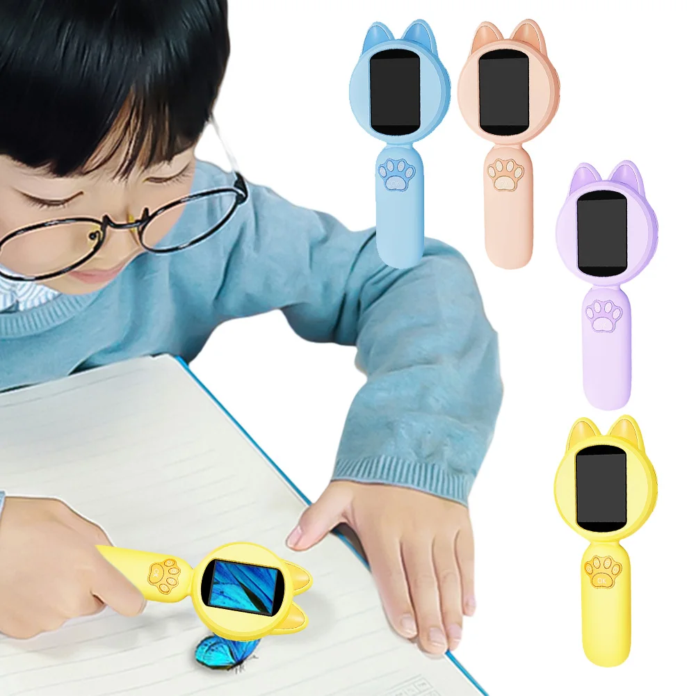 4X детское увеличительное стекло цифровая лупа в форме кошки детская мультяшная