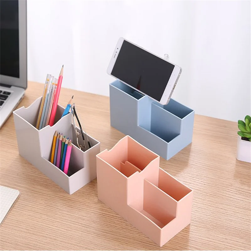 

Remote Control Storage Box Mobile Phone Shelf Sundries Holder Multi-purpose Grid Design Home Office Desktop Organizer Box