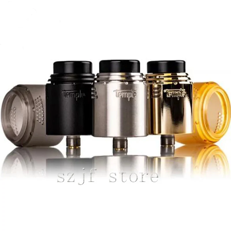 

TEMPLE 28MM Dual Coil RDA Atomizer Rebuilding Electronic Cigarette Dripping 24mm 22mm With Squonk BF PIN For 510 Vape BOX Mod