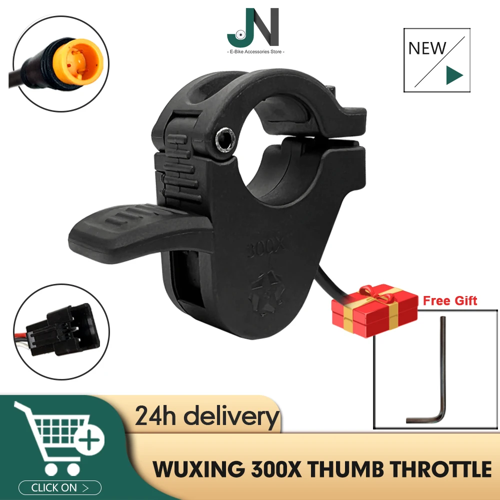 Wuxing-Acelerador de pulgar 300X, 36V, 48V, 72V, mano derecha/izquierda, instalación y eliminación rápida, para Kit de conversión de bicicleta eléctrica