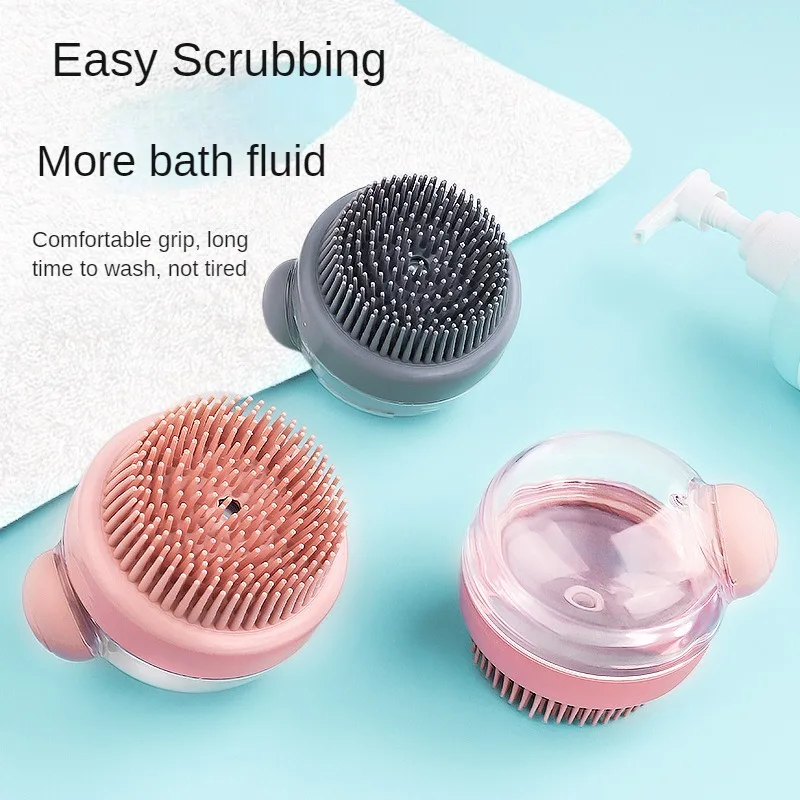 

New Automatic Filling Comfortable Shampoo Brush Cleaning Massage Bath Scrub Body Brush Hair Washing Comb Bath SPA Shower Brush