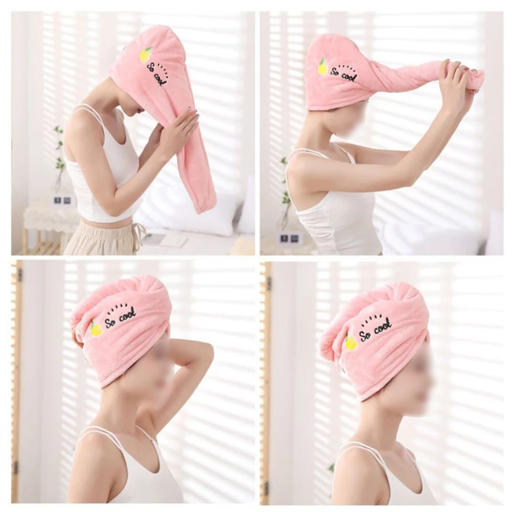 

Quick Drying Hair Towel Girls Microfiber Shower Cap Hair Absorbent Drying Towel For Women Dry Hair Cap Quick Drying Soft