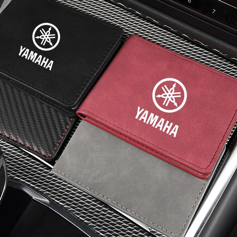 Замшевый короткий кошелек для водительских прав мужская сумка хранения карт Yamaha
