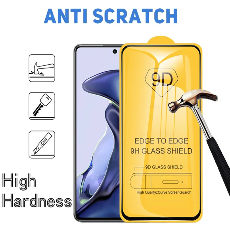 9D Tempered Glass For Xiaomi 11T Redmi Note 11 Pro 5G Glass Xiaomi 11 Lite 5G NE Nota 10 S 11S Screen Protector Mi11 Lite Protective Glass Xiomi Redmi Note10 Mi 11 T Pro Plus Smart Phone Front Film
