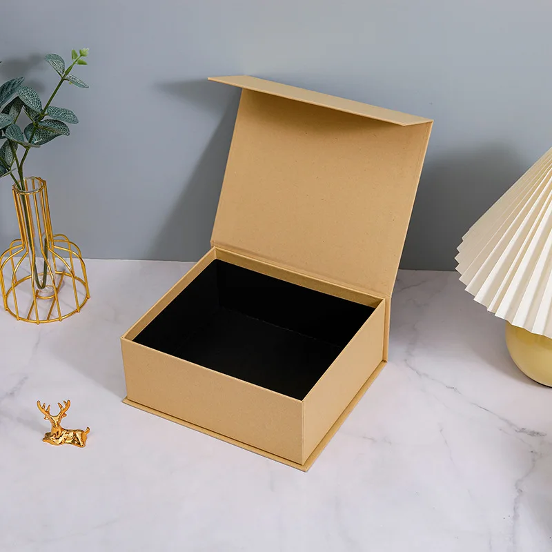 24pcs Brown Jewelry Cardboard Box New Engagement Ring Portable Rectangle Womens Jewelry Gifts Packaging With Sponge Inside