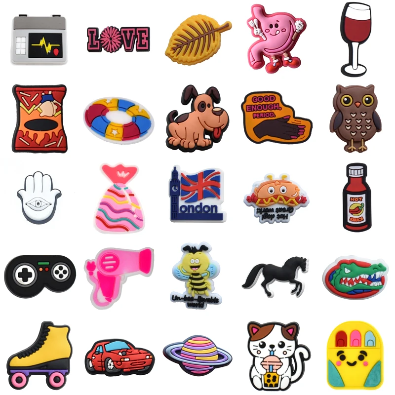 

Boy Girl Gifts Men Shoes Accessories Decorations for Crocs Shoe Charms Kids Women Charm Packs Wholesale Bulk Set Jeans Para Pins