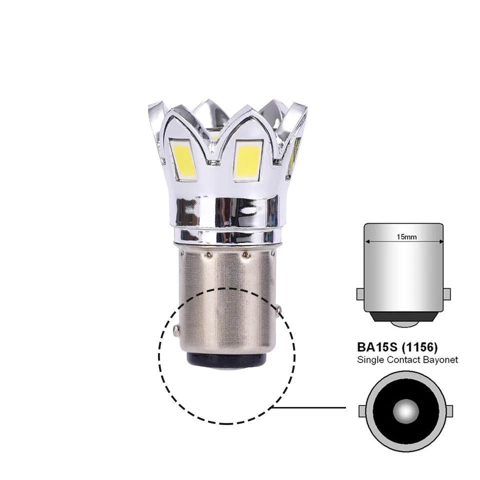 

1x стиль P21w Led 1156 светильник лампа с гальваническим покрытием фотолампа Ba15s Bay15d 1157 авто сигнал поворота задняя парковка 12 В