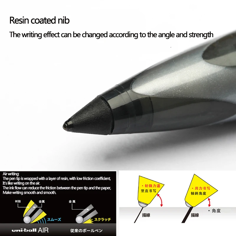 Фото Ручка-ролик Uni Ball Air Micro Gel Женская, 0,5/0,7 мм №4