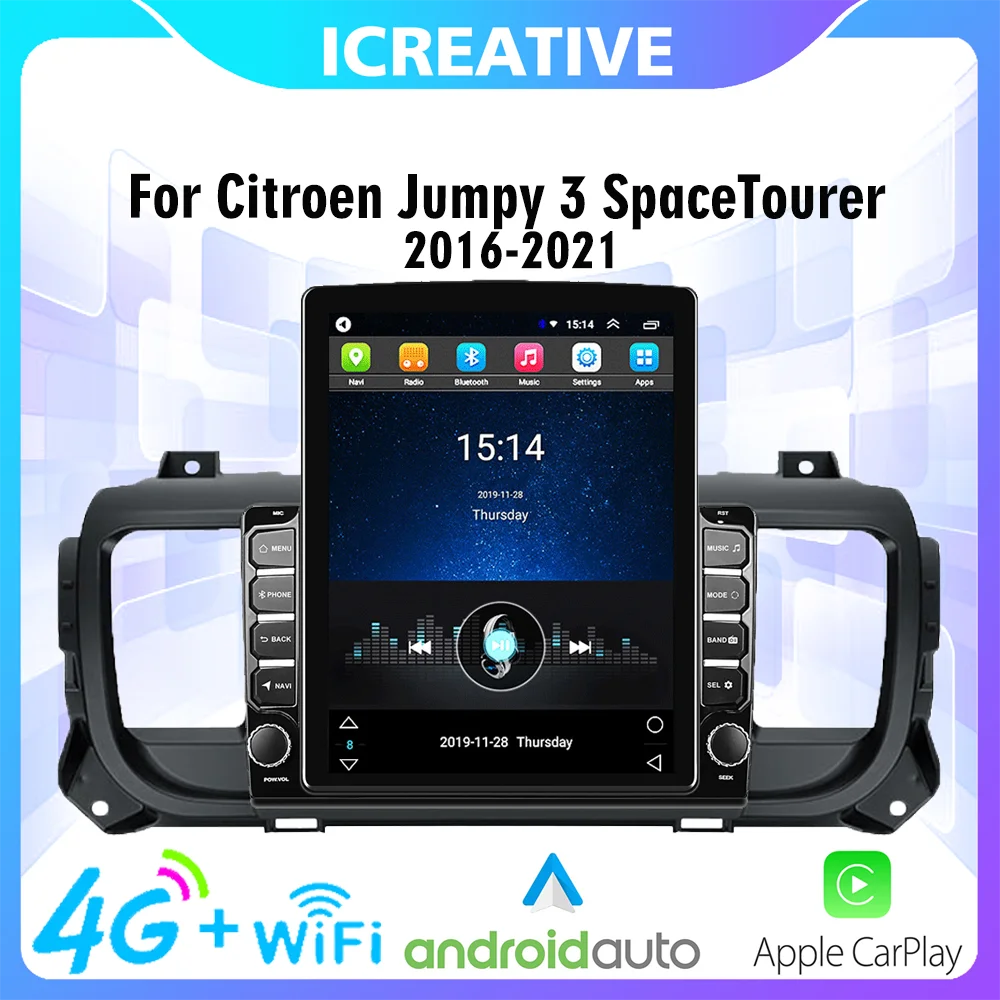 

4G WiFi Carplay Multimedia Player 9.7" Tesla Screen For Citroen Jumpy 3 SpaceTourer 2016 - 2021 Android Radio GPS Navigation