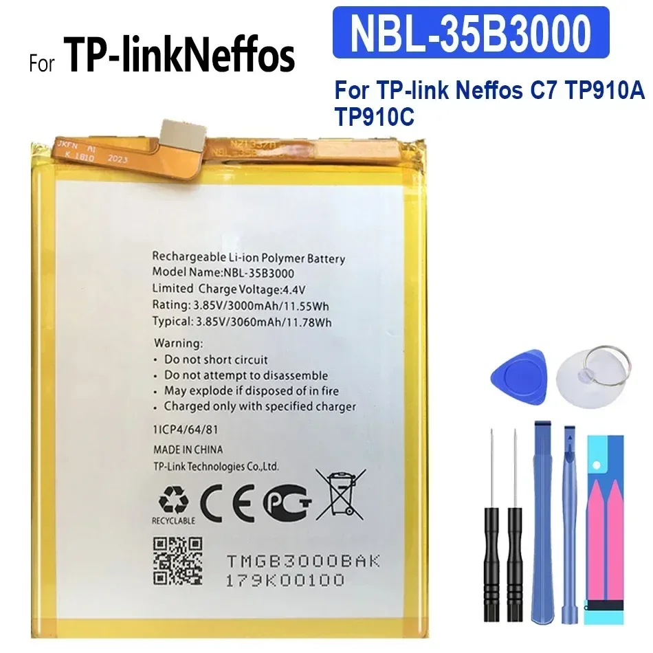 Новый аккумулятор NBL-35B3000 для TP-link Neffos C7 Y7 X9 TP910A TP910C TP913A Аккумулятор мобильного