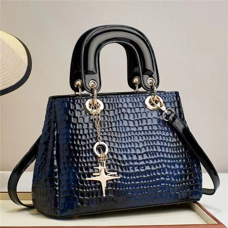 Light Luxury Shoulder Crossbody Bag Work Handbag for Women Office Crocodile Pattern Designer Bag PU Texture High Quality Satchel