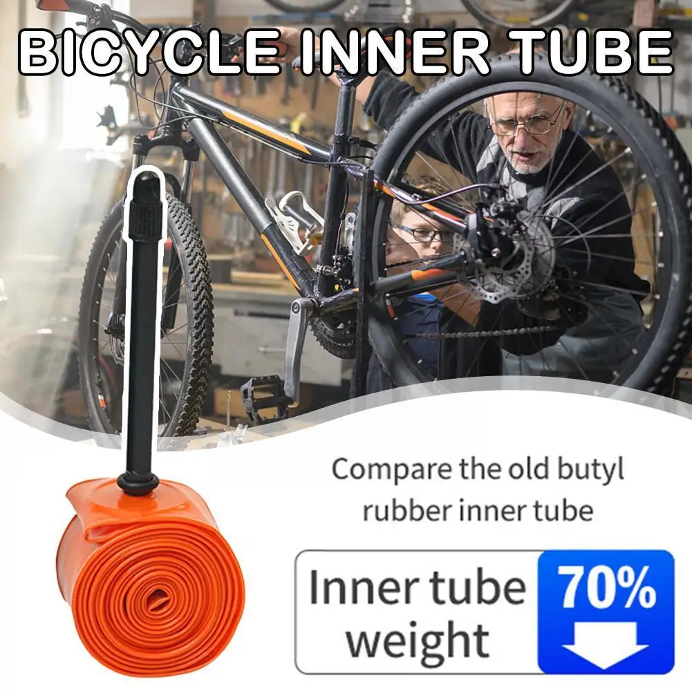 

2023 New Ultralight Bike Inner Tube 700 18-32C Road Bicycle TPU MTB French Length 45/65/85mm Valve Tube Super Light Tire 70 R6A2