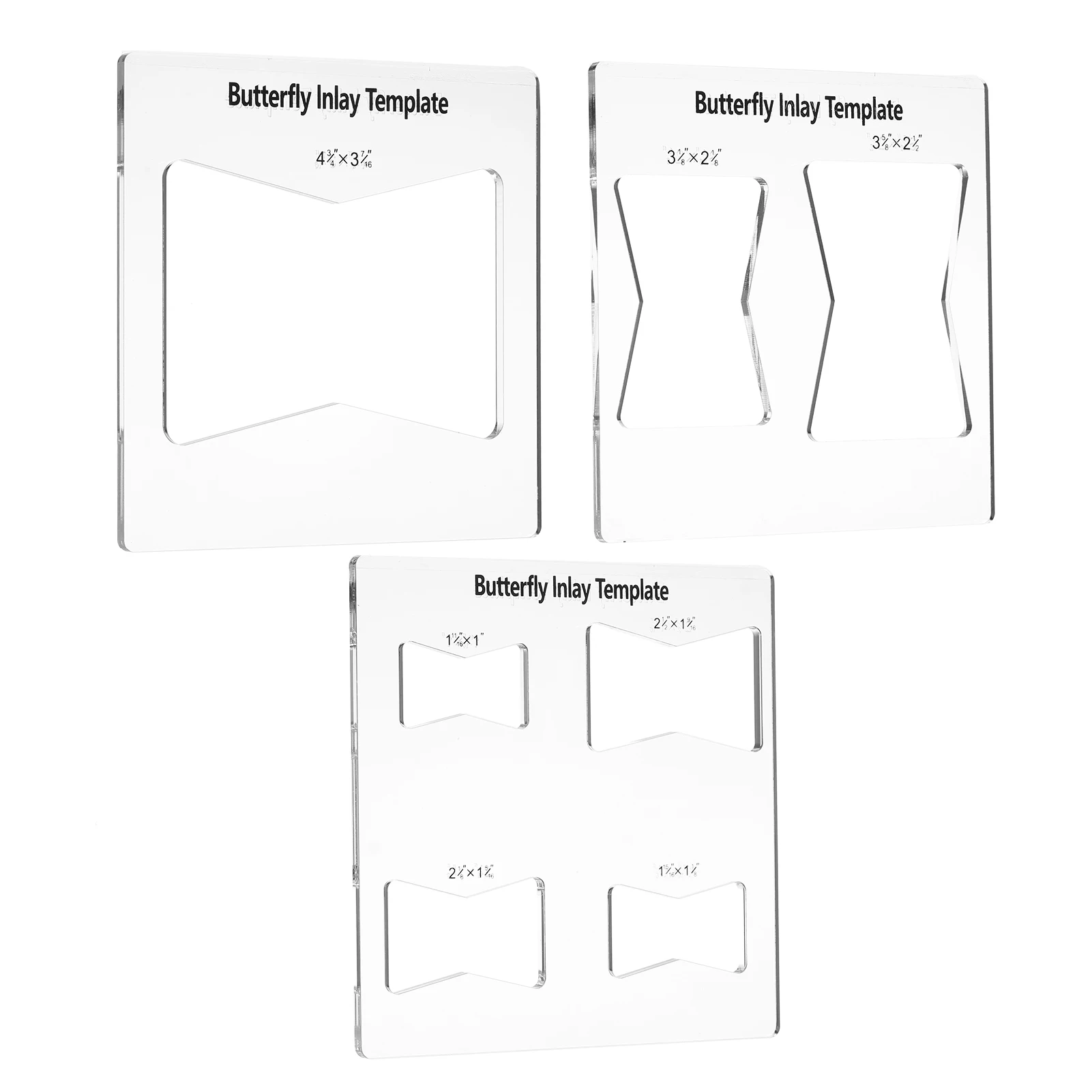 

6×6 Inches Pack of 3 Butterfly Inlay Template Router Decorative Templates for Woodworking 7 in 3 Router and Decorative Templates