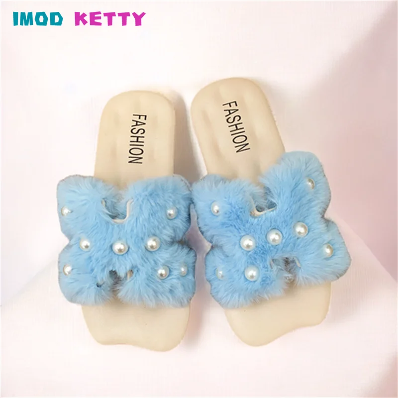 

Children's Slippers 2023 Summer New Versatile Little Princess Fairy Wind Soft-soled Non-skid Wear Casual Pearl Kids Girl Shoes