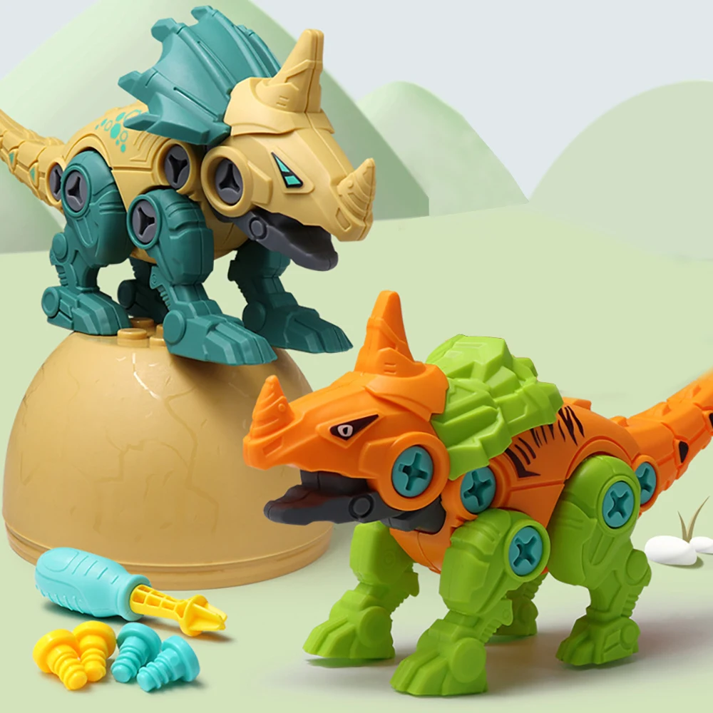 

DIY Disassembly Dinosaurs Toys Construction Model Assembled Toy Safe Blocks Early Educational Toddler Gift For above 3 Years Old