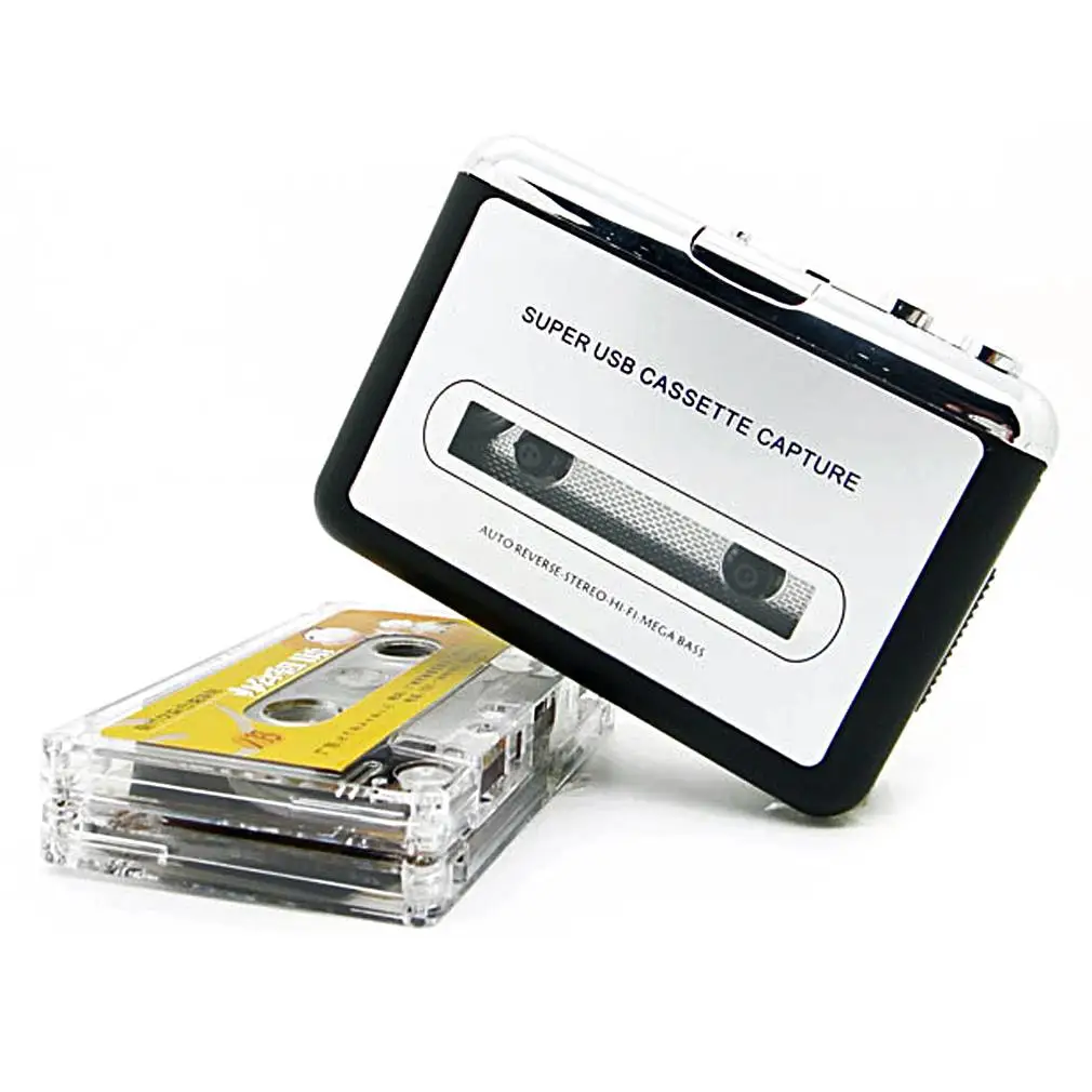 

Top Quality USB2.0 Portable Tape to PC Super Cassette To MP3 Audio Music CD Digital Player Converter Capture Recorder +Headphone