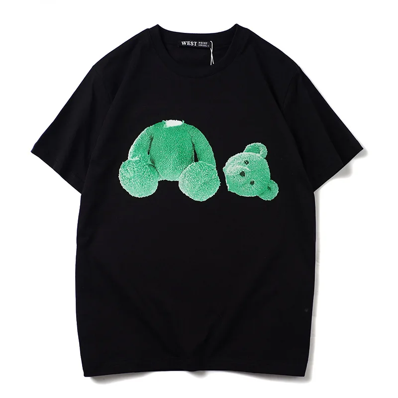 

New High 2020 Men luxury Fashion T Shirts Bear Head Print T-Shirt Hip Hop Skateboard Street Cotton T-Shirts Tee Top #N261