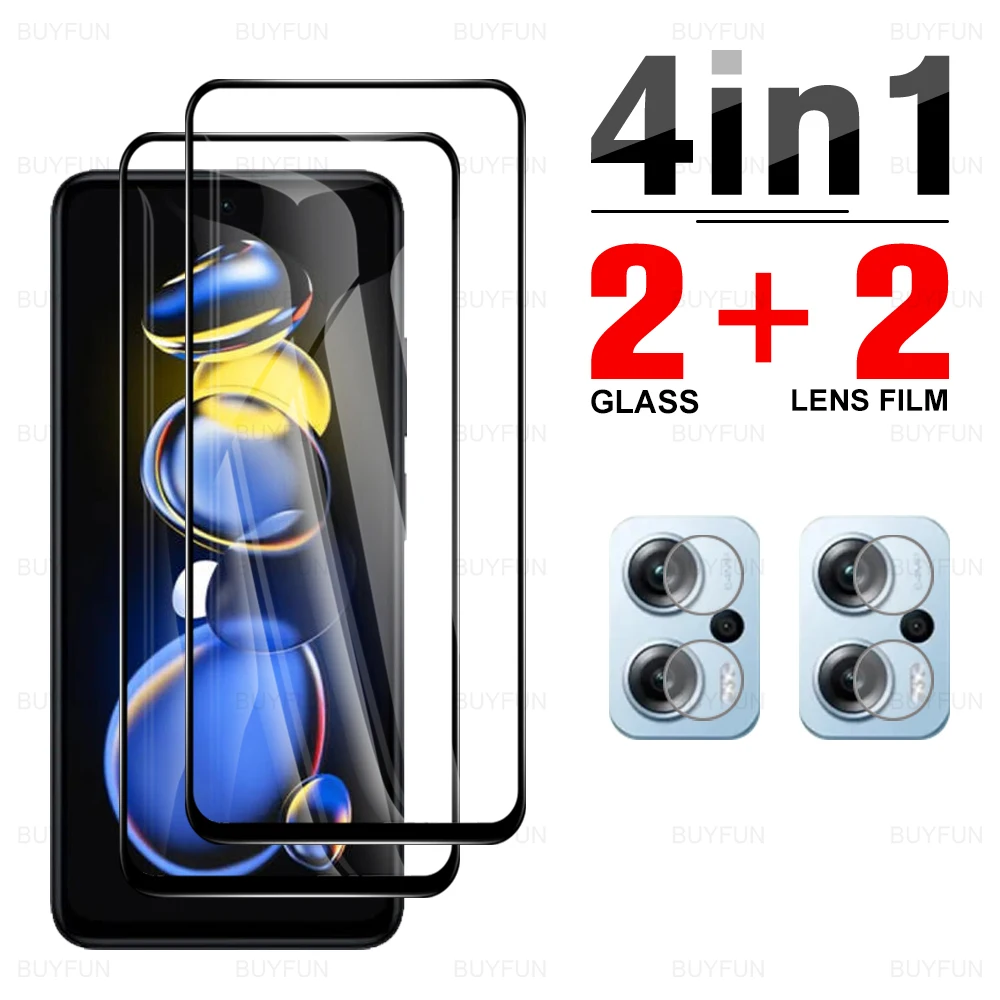 

Защитное стекло 4 в 1 с полным покрытием для Xiaomi Redmi Note 11T Pro Plus Redmy Note11T Pro + Защитная пленка для объектива камеры