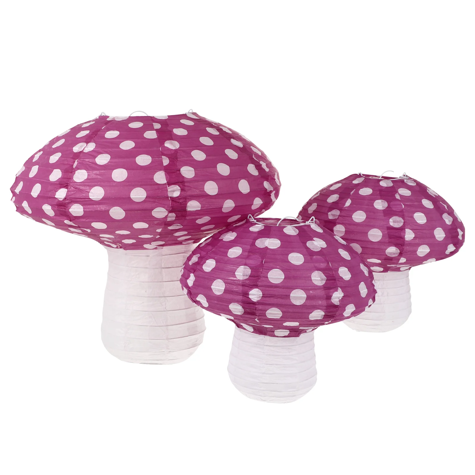 

Mushroom Paper Lanterns Lantern Hanging Decor Party Decorations Ornament 3D Forest Chinese Lamp Shaped Fairy Decorative Birthday