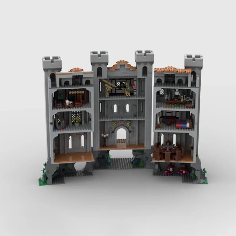 Модель крепсы Moc строительные кирпичи рыцарь льва замок технология расширения