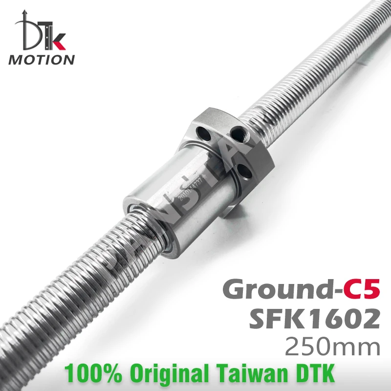 

DTK Taiwan SFK1602 Ground C5 Высокая точность 250 мм R16 мини шариковая гайка CNC миниатюрная внутренняя циркуляция 3D принтер Замена TBI Lead 2