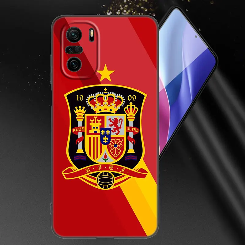Spain National Flags Phone Case For Xiaomi Mi POCO X3 NFC GT M4 M3 12 11T 10T Pro A2 11 Lite NE 11i 5G 12X F3 A3 Black Cover images - 6