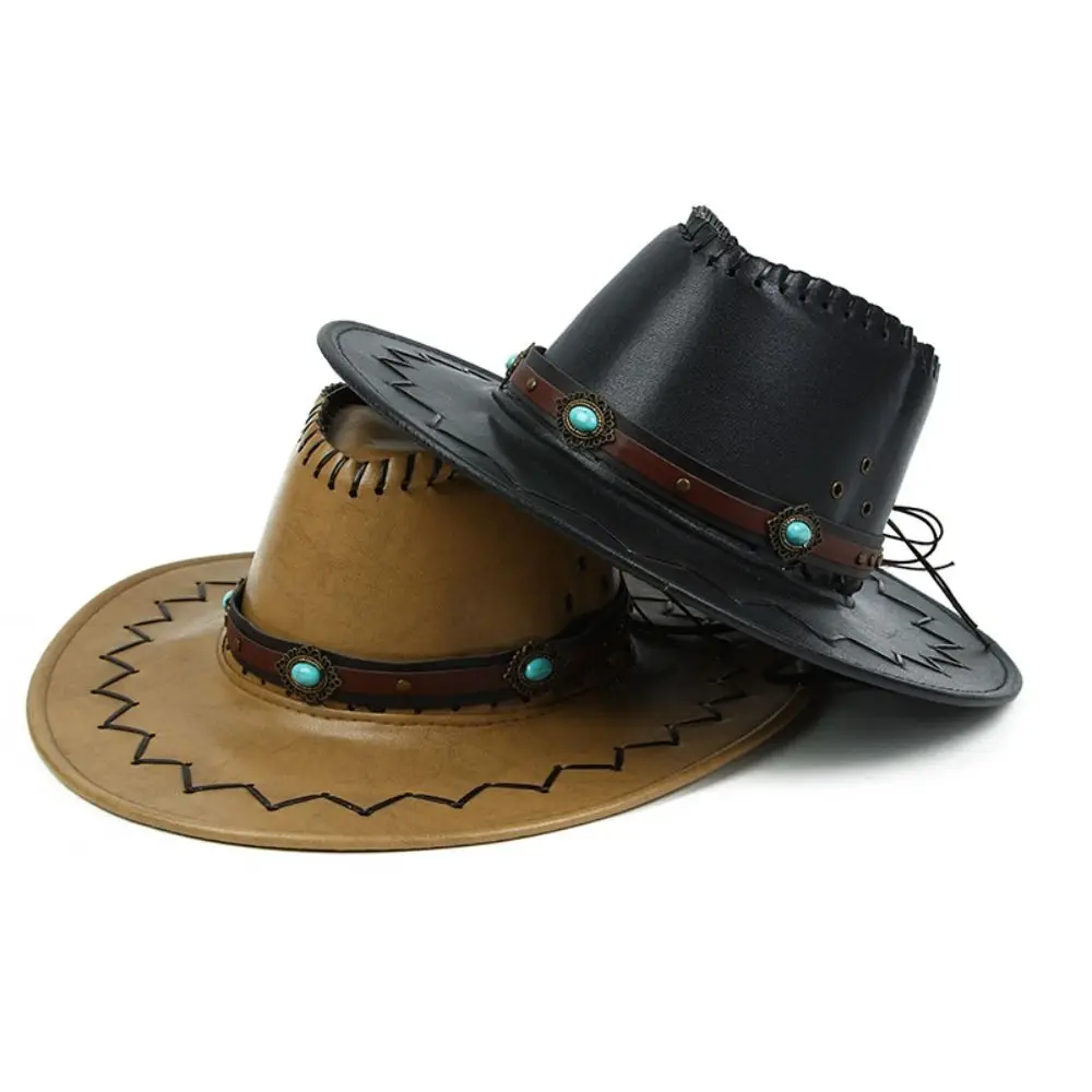 

DIY Hat Decoration Adjustable PU Belt Buckles Fashion Straw Hats Decoration Belt for Women Men Outdoor