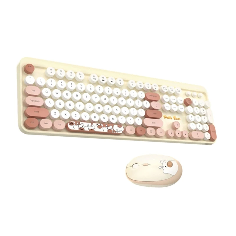 Набор клавиатуры и мыши Hello Bear беспроводной 2 4G милый игровой набор для ПК