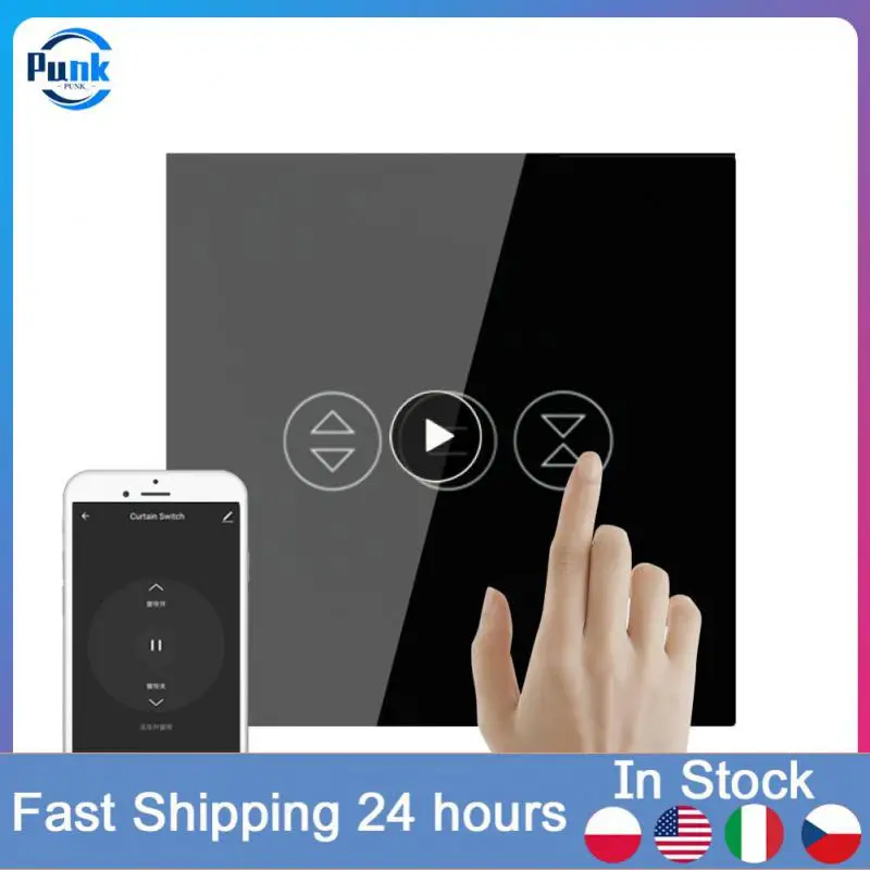 

Wifi 10 A Curtain Switches App Remote Control Tempered Glass 100-240 V Smart Touch Switch Diy Smart Home Tuya