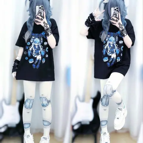 Neploe Earth Bud Хлопковая рубашка с короткими рукавами Ropa Mujer в японском стиле Fairycore Punk Уличная одежда Топ Персонализированная рубашка с круглым вырезом