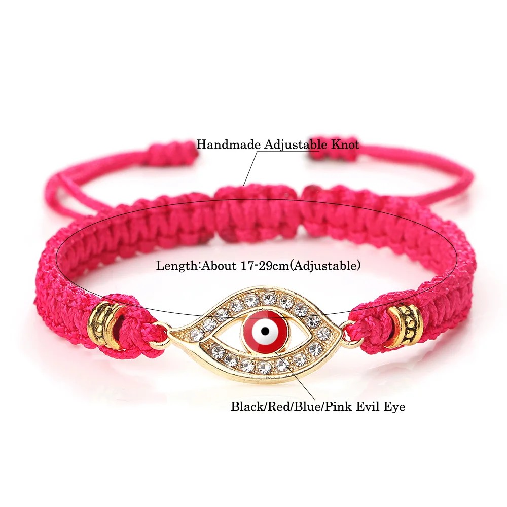 Классические черные и красные браслеты-нитки браслет ручной работы счастливой