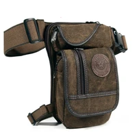 mens canvas drop leg bag for menwaist fanny pack belt hip bum military travel motorcycle multi purpose messenger shoulder bag
