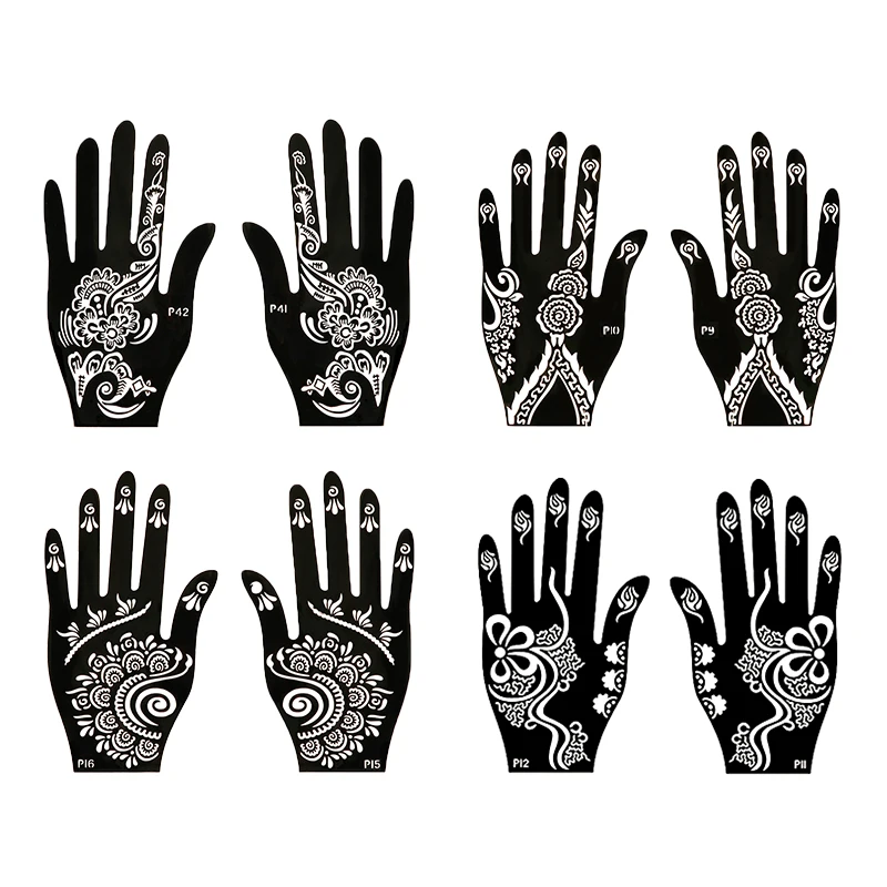 Пара маски для рук Haina P69 временные искусственные татуировки черные зарисовки