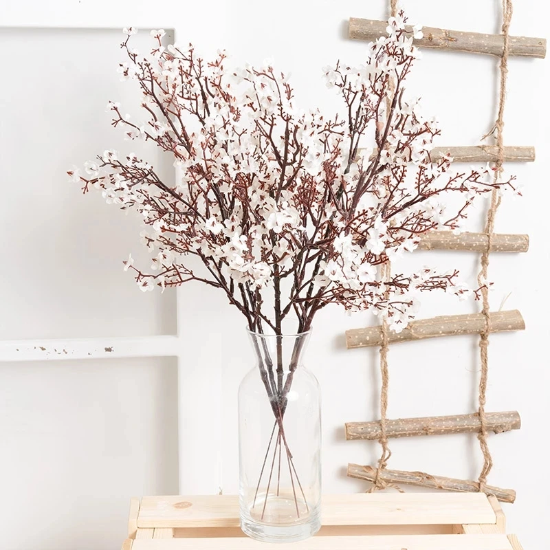 

Artificial Flowers 51 Cm Long Pink Plum Blossoms,Wedding Fake Flowers Dress Up,Home Decoration Creative Vase Flower Arrangements