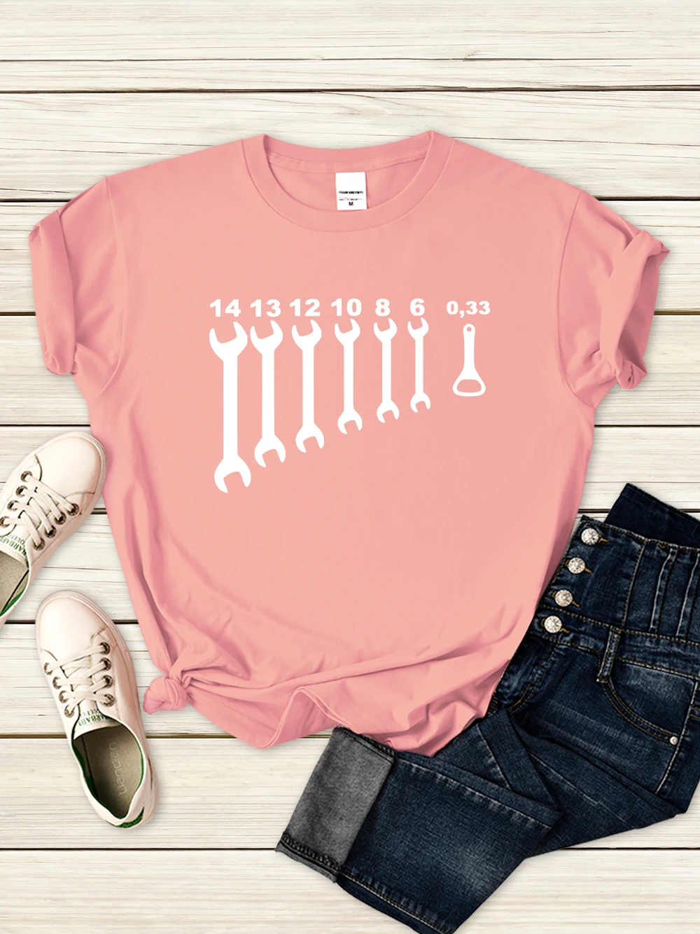 

Screwdriver Number 6-14 Women T Shirt Quality Soft Breathable Tshirt Street Personality Clothes Casual Harajuku Short Sleeve