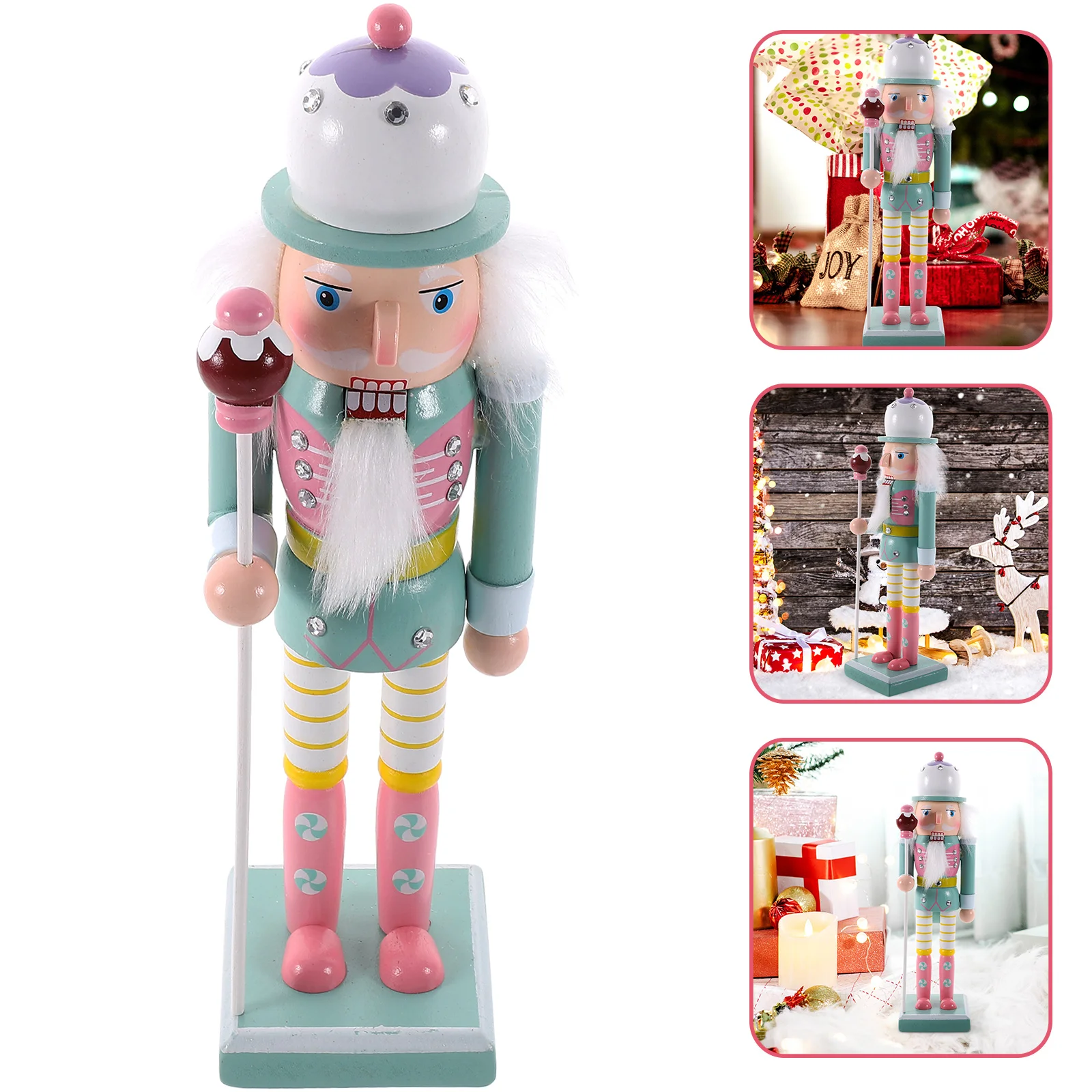 

Christmas Nutcracker Small Wood Figures Nutcrackers Traditional Ornament Unique Wooden Outdoor Decoration 2023 Birth presepio