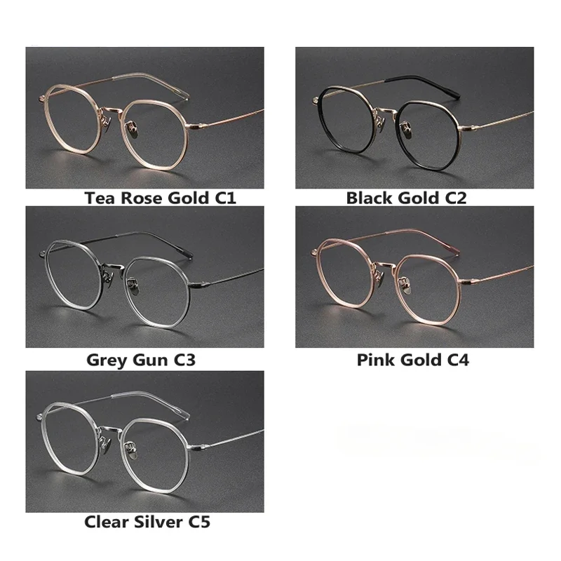 2024 ацетатная титановая оправа для очков мужчин и женщин винтажные круглые