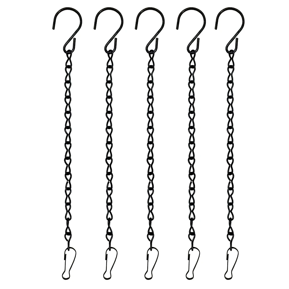 

Black Hanging Chains Flower Pot Basket Bird Feeders Planters Lanterns And Ornaments Garden Plant Hangers