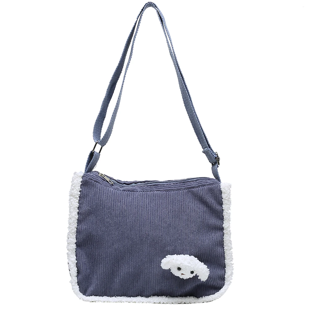 

Popular Simple Female Daily Bag Hit Color Corduroy Crossbody Tote Women Square Big Capacity Shoulder Bag Handbag