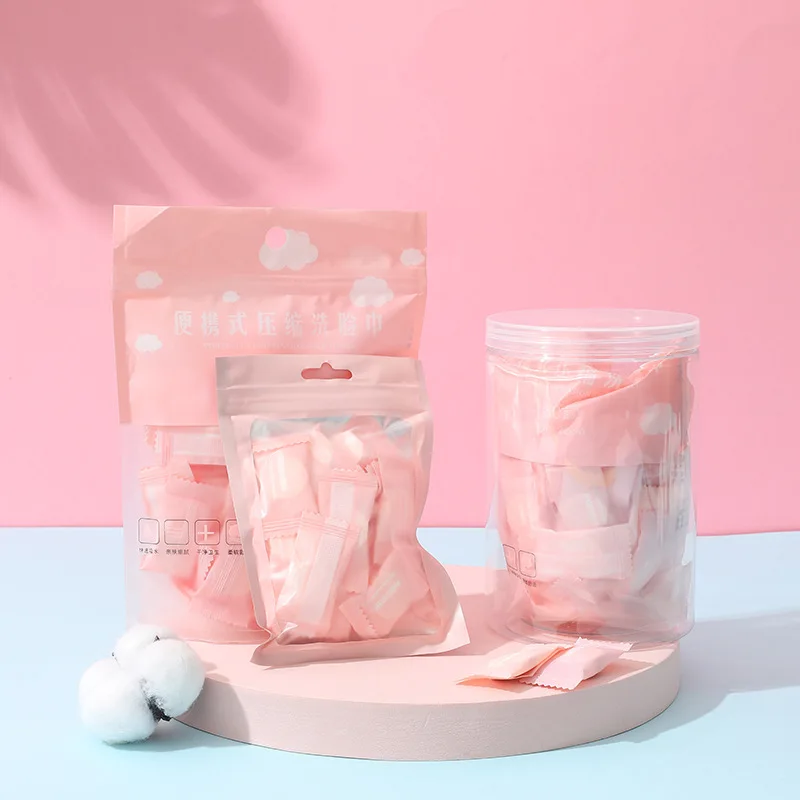 

50 Pieces/batch of Mini Compressed Towels Disposable Capsule Towels Magic Facial Care Pieces Outdoor Travel Cloth Paper Towels