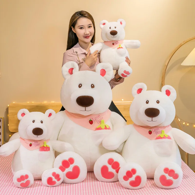 

Zqswkl 50/60 см кукла клубничный медведь плюшевая игрушка для девочек обнимающийся медведь тряпка Кукла Кролик Мех большая кукла кавайные мягкие игрушки