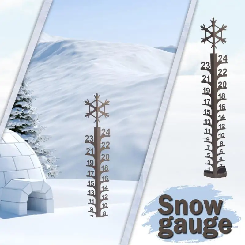 

Snow Gauge Winter Snowflakes Metal Snowflake Outdoor 24 Inch For Yard Outdoor Decoration Garden Stakes 2023 Snow Measuring Stick