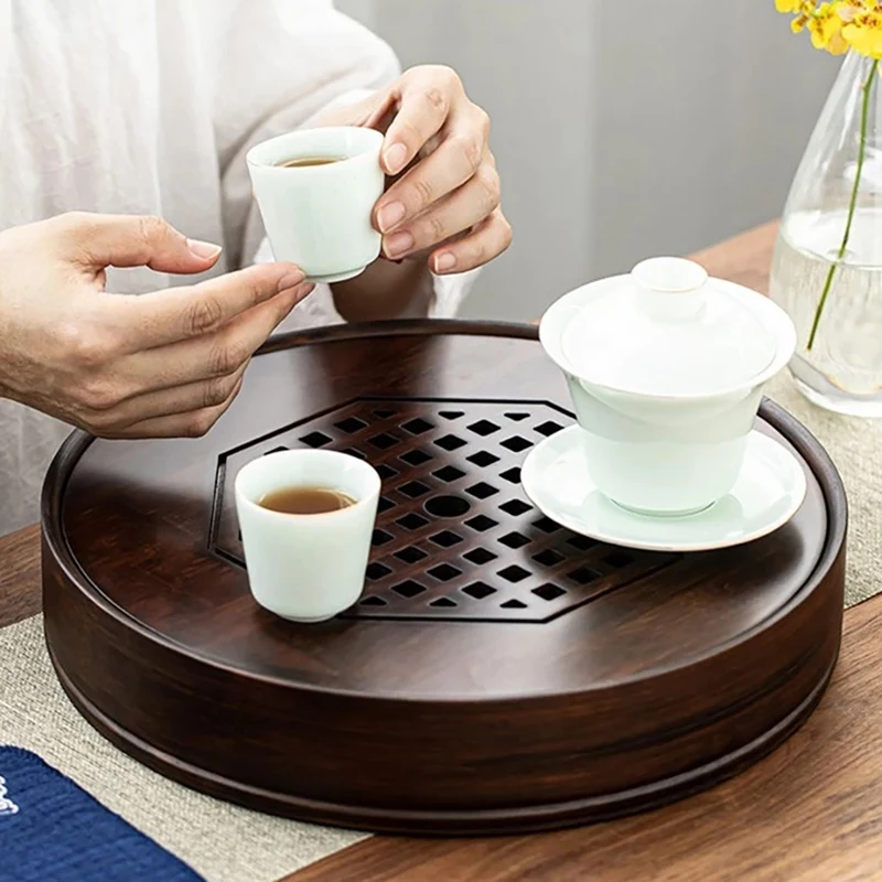 

Китайский чайный поднос, бамбуковый чайный поднос, чайная доска большой емкости для хранения воды, чайный сервиз Кунг-фу, Традиционный Чайн...