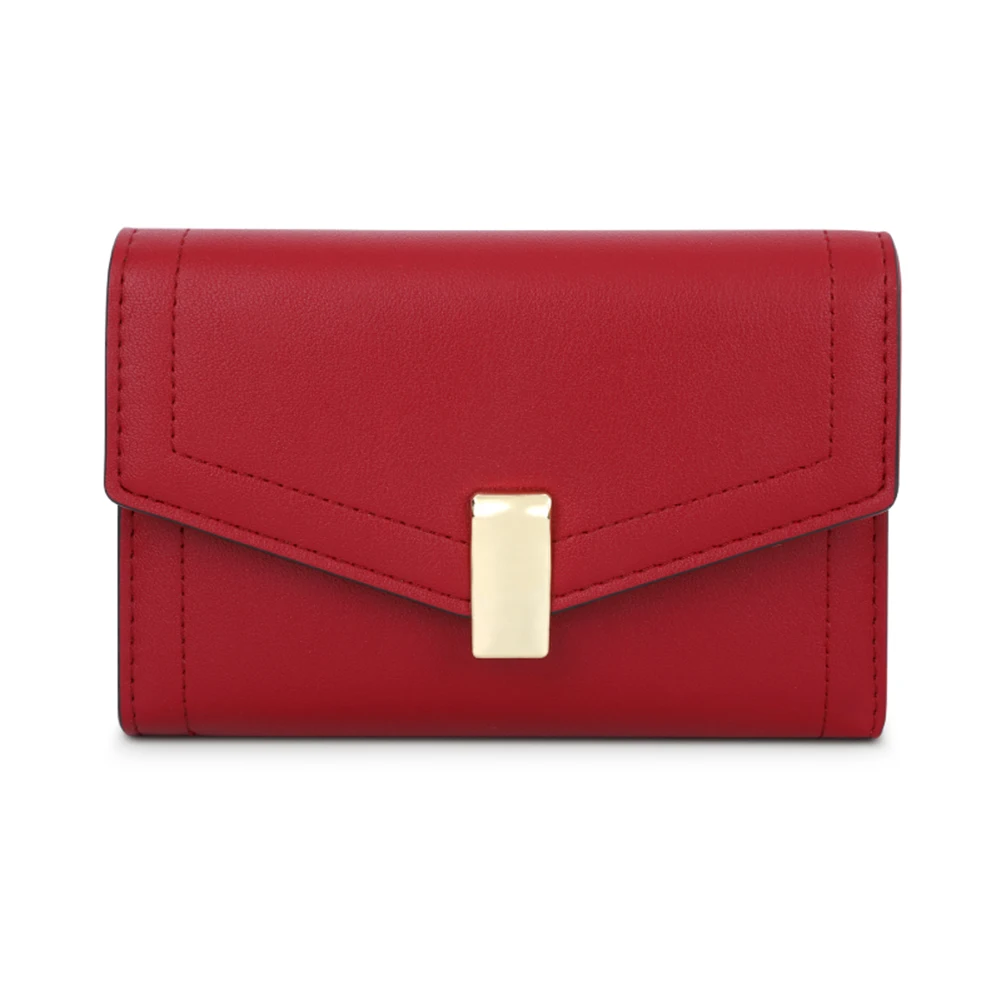 Модный однотонный Длинный кошелек-конверт с металлической пряжкой ультратонкий