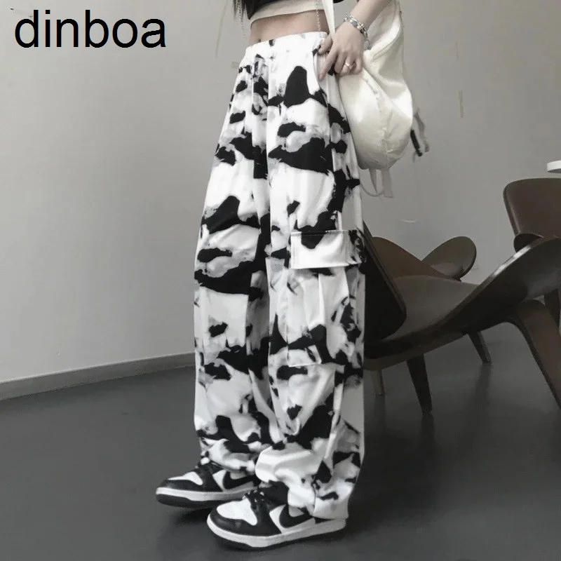 

Брюки-карго женские с завышенной талией, уличная одежда в стиле Харадзюку, брюки оверсайз с широкими штанинами в стиле панк, корейская мода, Y2k