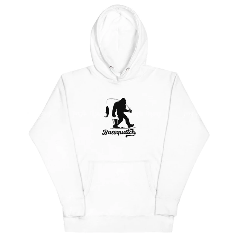 Толстовка с капюшоном Bassquatch Angler забавная толстовка рыбаком Bigfoot уникальный