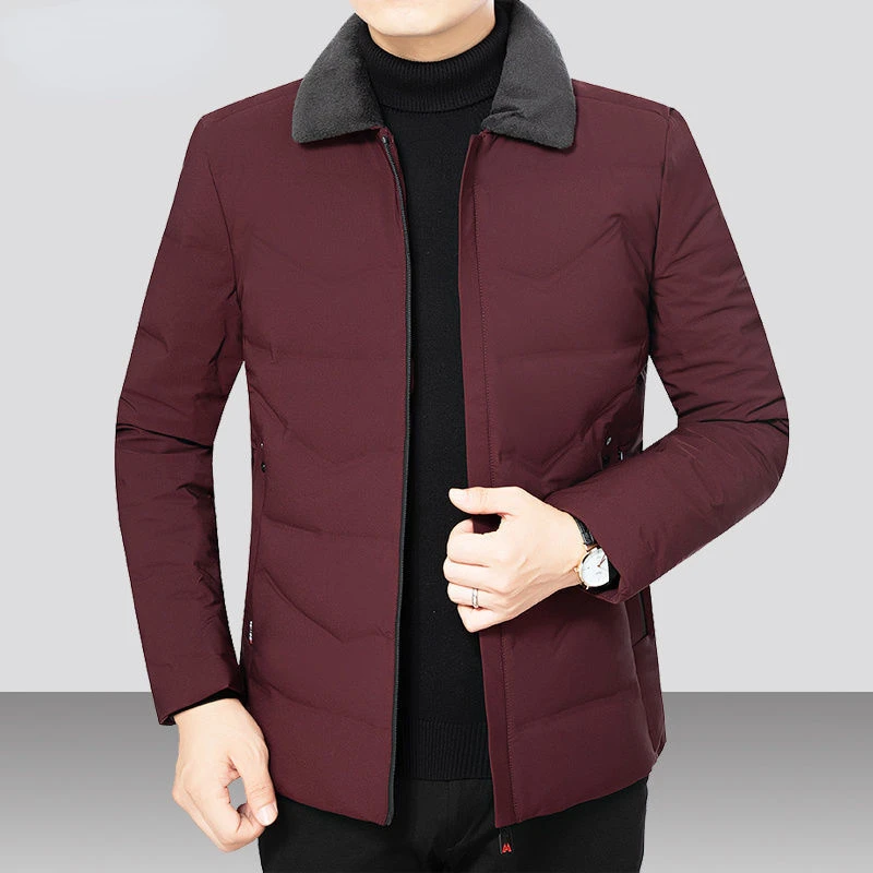 New Brand Winter with Fur Collar Casual Fashion Designer Thicken Mens Parka Jacket Windbreaker Down Coats Men Clothes C73