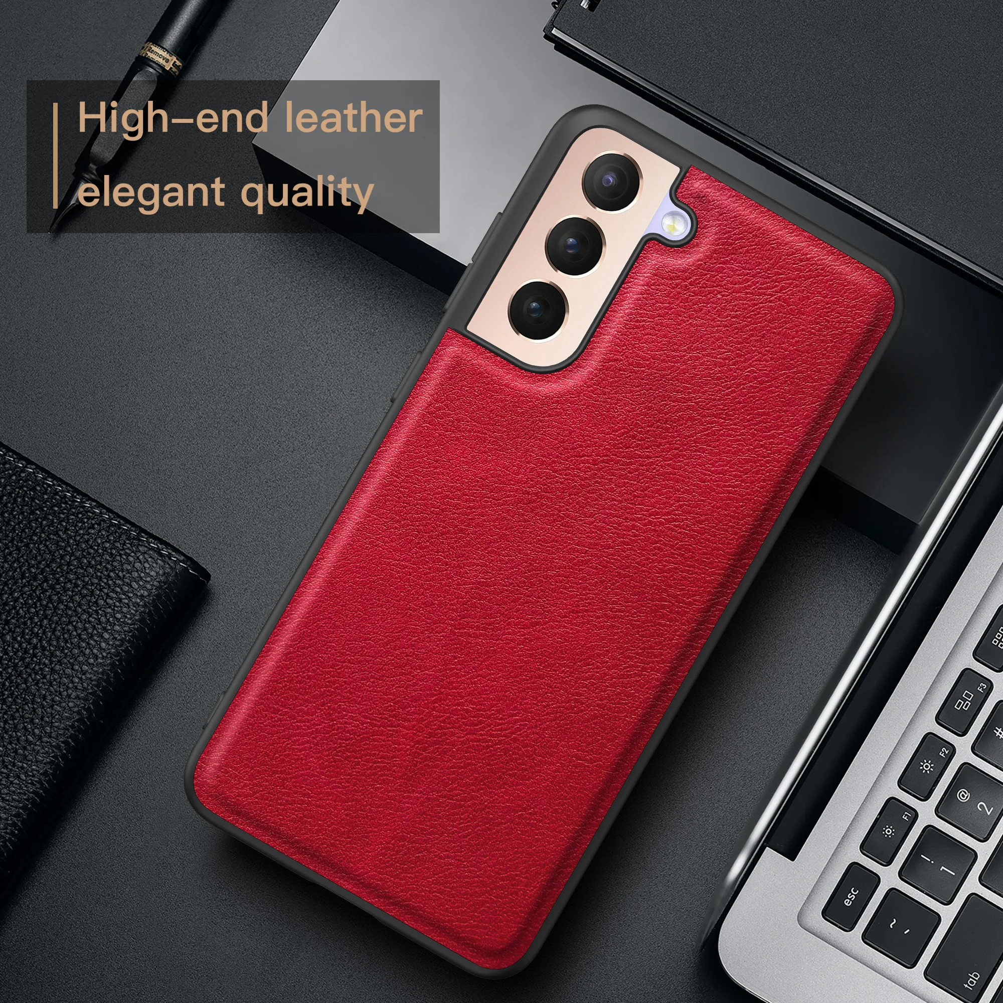 

Samsung Galaxy S21 FE Case Luxury Vintage Leather Skin With Phone Cover For