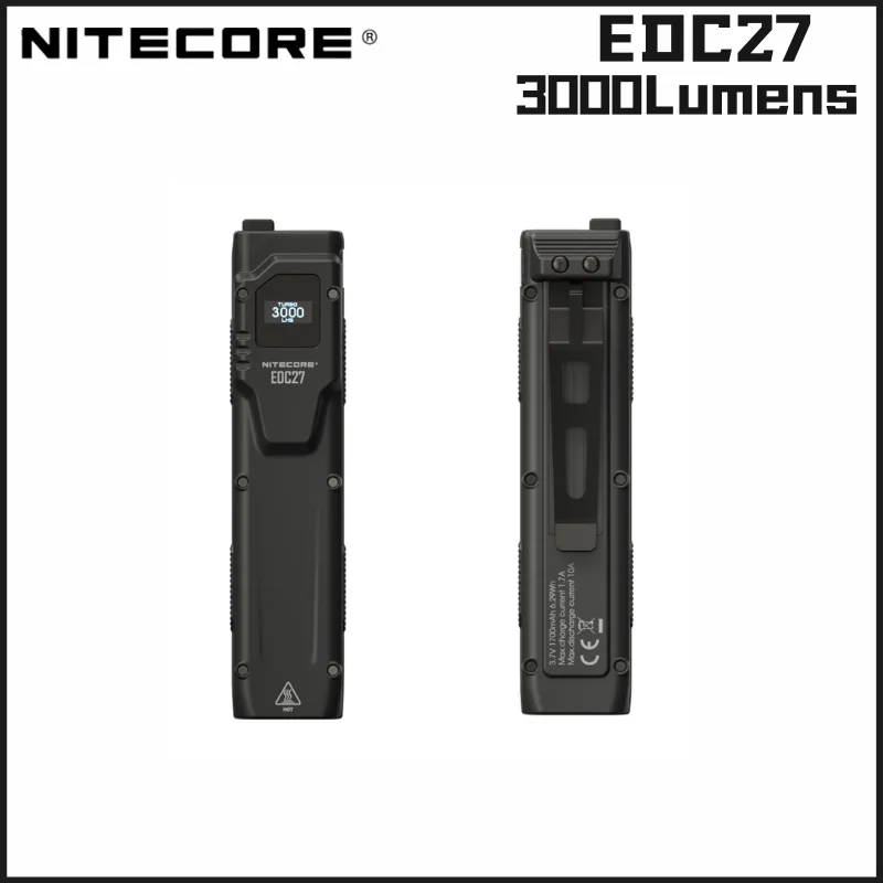 

NITECORE EDC27 Recharageble Ultra Slim High-Performance EDC Flashlight 3000Lumens Dual-Stage Operayions For Tactical Flashlight